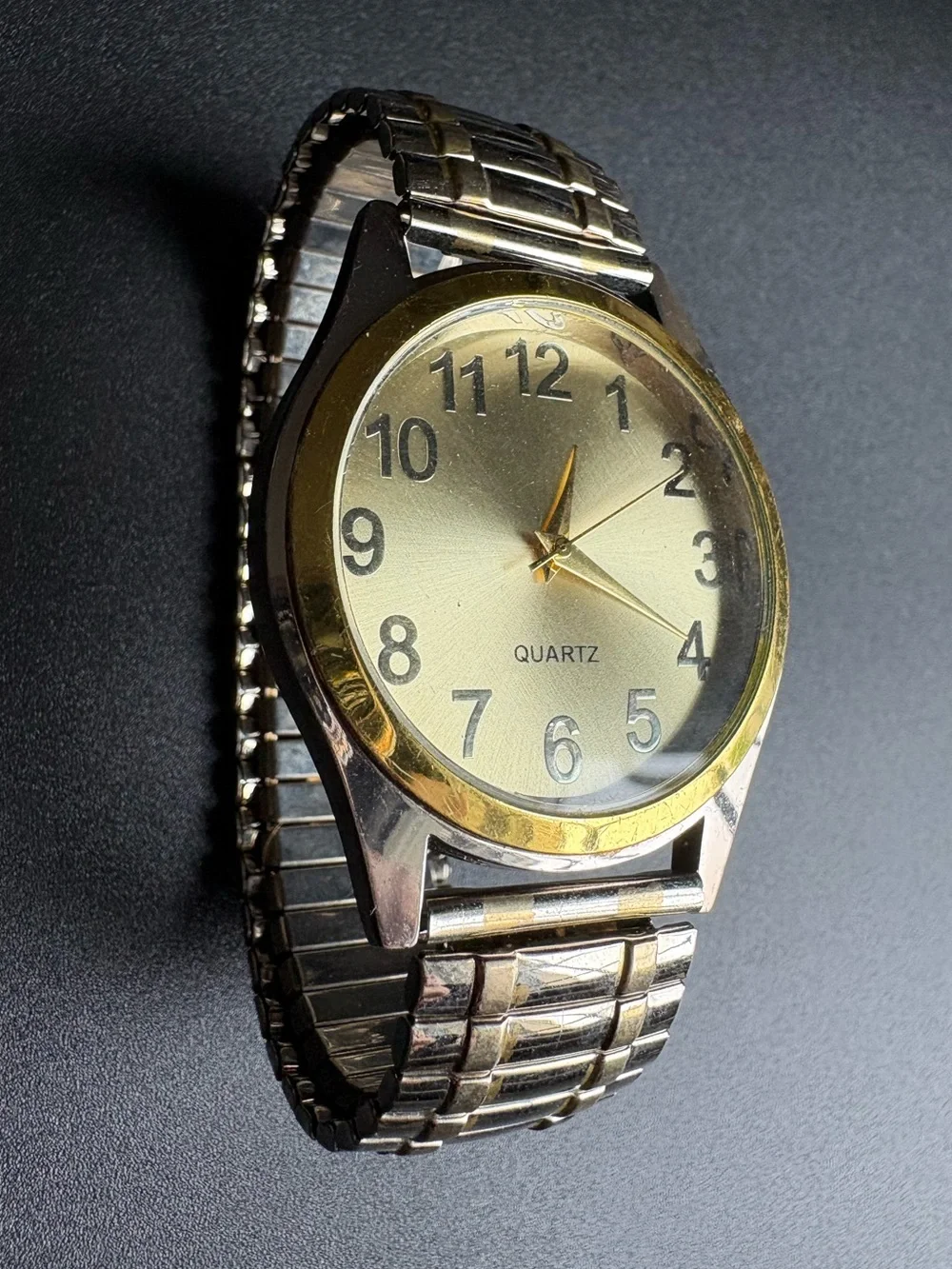 Gold and Silver Quartz Men's Watch